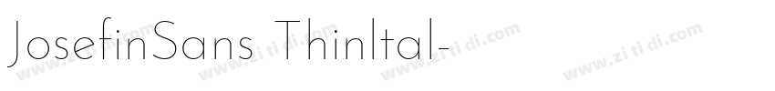 JosefinSans Thinltal字体转换